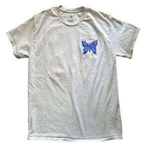 Obey Tee with Blue Butterfly Graphic medium